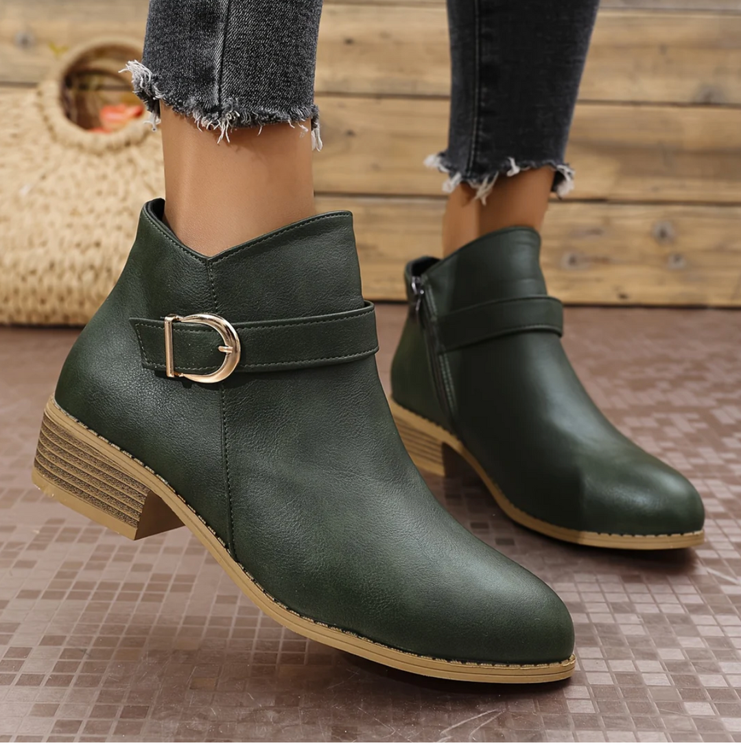 Fiorella | Comfortable Buckle Ankle Boots
