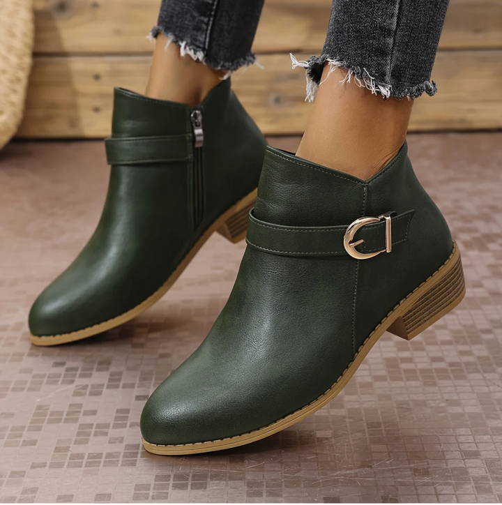 Fiorella | Comfortable Buckle Ankle Boots