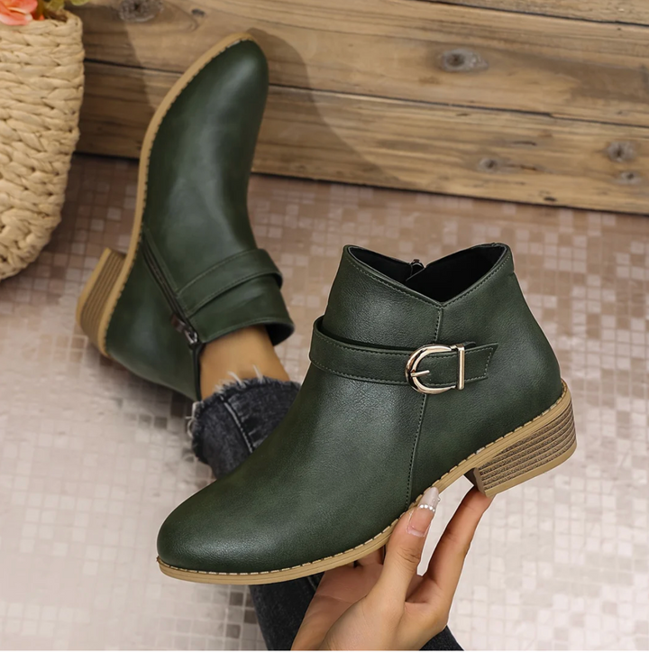 Fiorella | Comfortable Buckle Ankle Boots