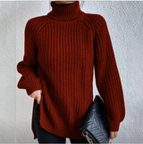 Cinzia™ | Split Turtleneck Sweater