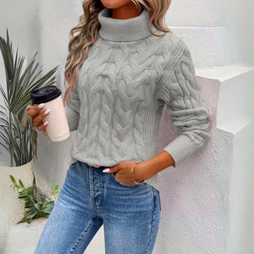 Giada™ | Fashionable Knit High Collar Sweater