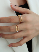 Alba™ | One-Piece Golden Imitation Pearl Ring