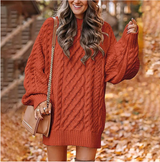 Daniela™ | Oversized Cable Sweater Dress