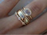 Renata™ | Vintage Gold & Zirconia Ring Set