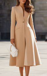 Marilisa™ | Single-Breasted Long Coat Dress