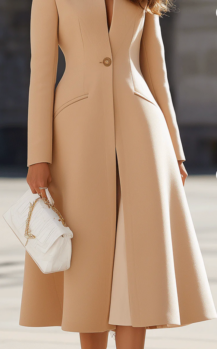 Marilisa™ | Single-Breasted Long Coat Dress