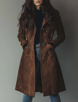 Amaranta™ | Vintage Suede Trench Coat
