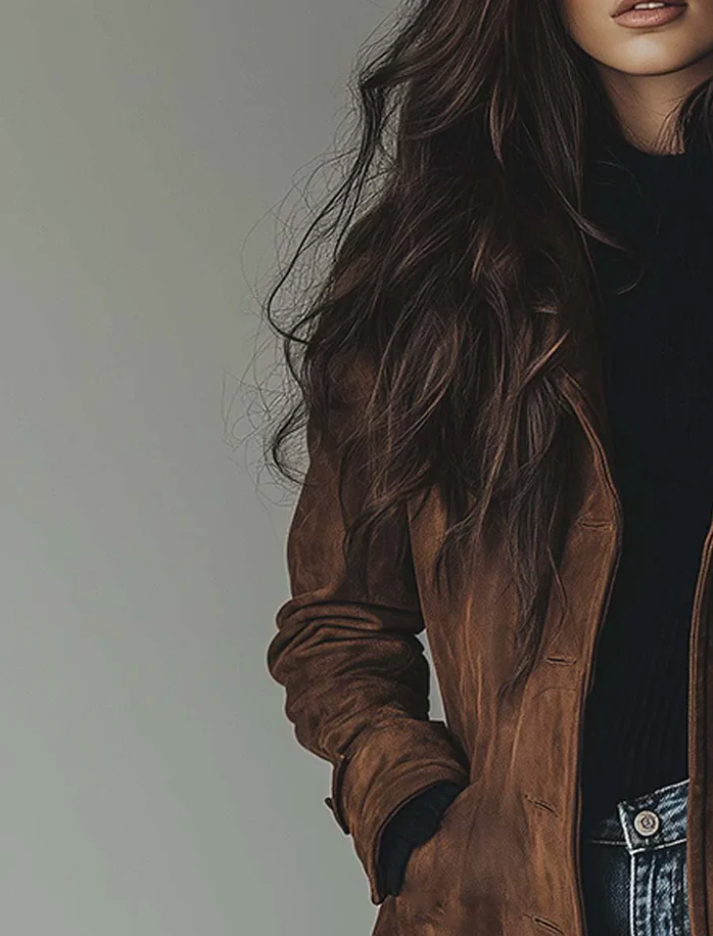 Amaranta™ | Vintage Suede Trench Coat