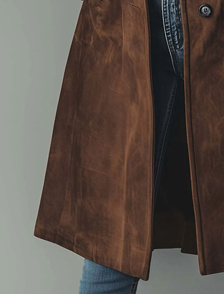 Amaranta™ | Vintage Suede Trench Coat