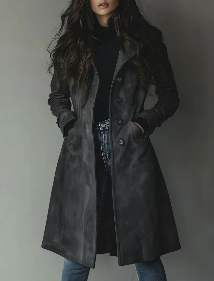 Amaranta™ | Vintage Suede Trench Coat