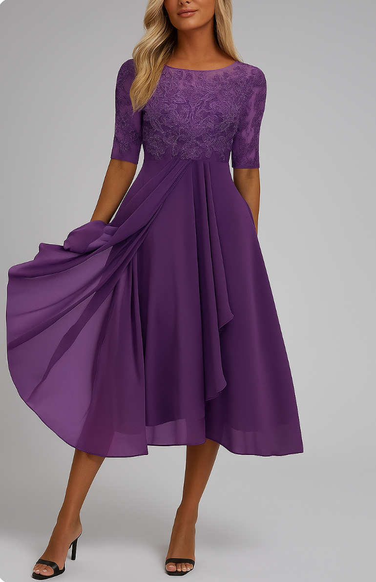 Alessandra™ | Chic Chiffon Dress